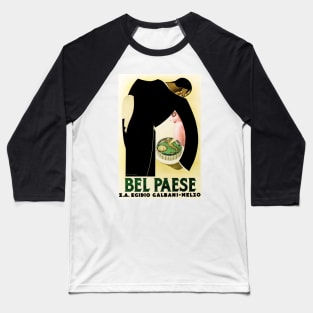 BEL PAESE FORMAGGIO CHEESE Vintage Italian Food Advertisement Art Deco Baseball T-Shirt